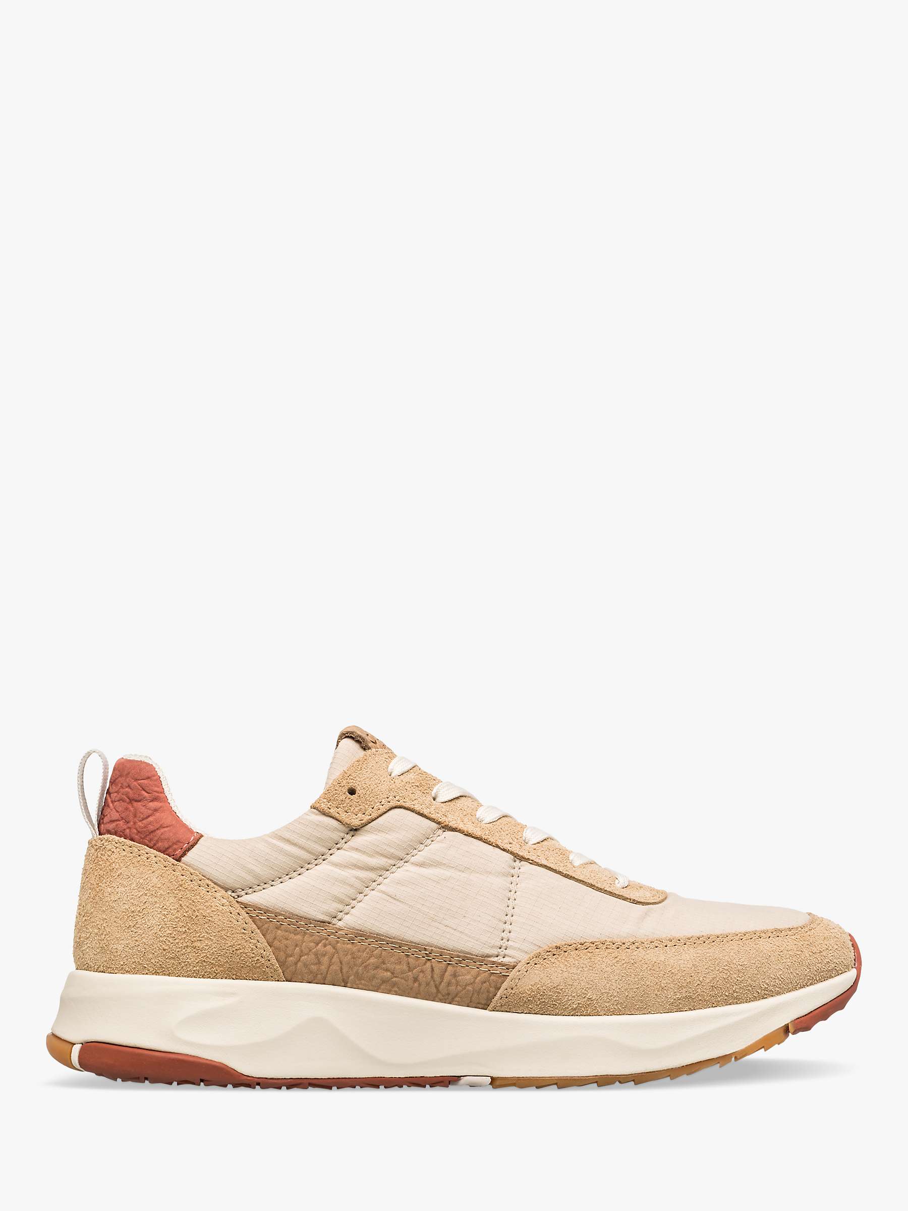 Buy CLAE Owens Suede Blend Lace Up Trainers, Starfish/Multi Online at johnlewis.com
