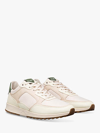 CLAE Joshua Lace Up Trainers, Off White/Almond