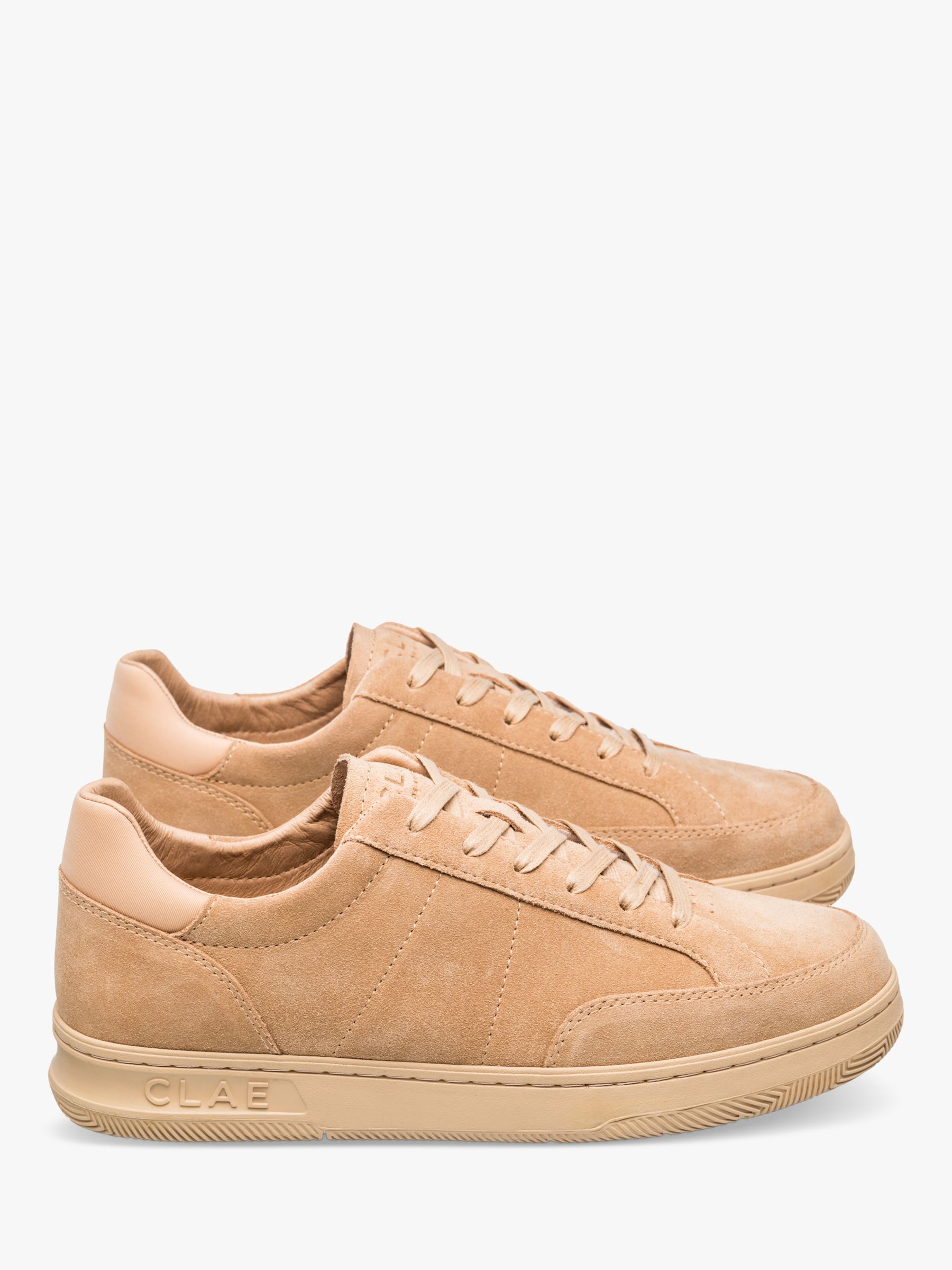 CLAE Monroe Suede Lace Up Trainers, Starfish, 7.5