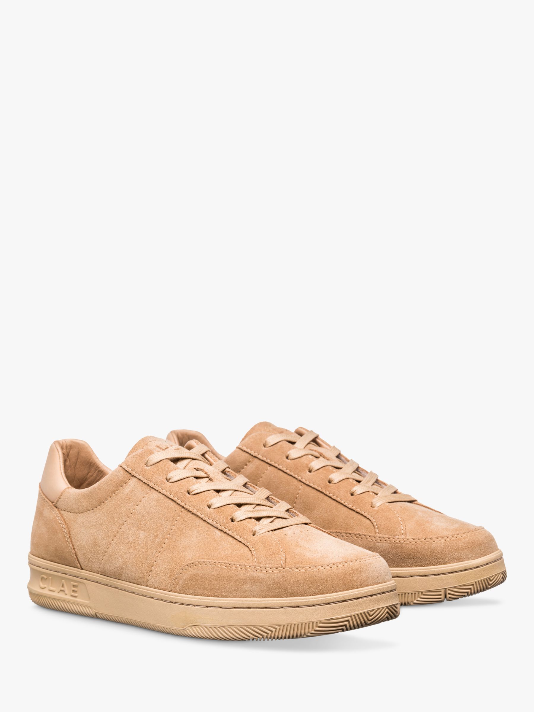 CLAE Monroe Suede Lace Up Trainers, Starfish, 7.5
