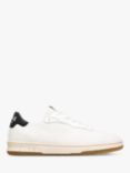 CLAE Malone Knitted Lace Up Trainers, White/Black