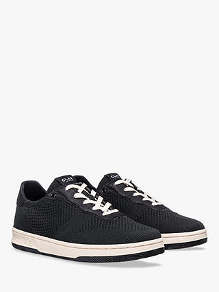CLAE Malone Knitted Lace Up Trainers, Black