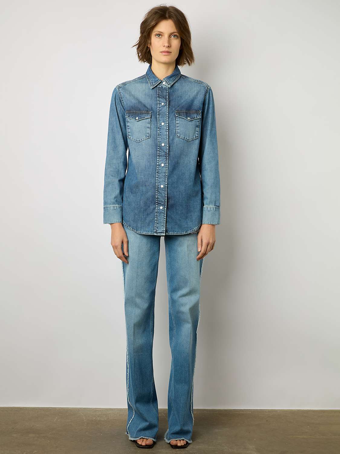 Buy Gerard Darel Aimee Denim Shirt, Blue Online at johnlewis.com