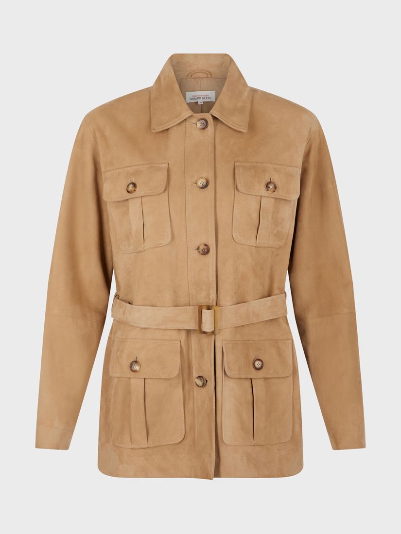 Buy Gerard Darel Joyce Suede Jacket, Sand Online at johnlewis.com