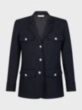 Gerard Darel Brandy Wool Blend Blazer, Navy