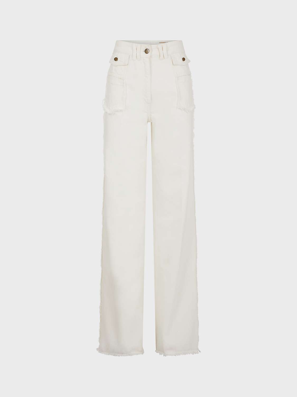 Buy Gerard Darel High Waist Frayed Jeans, Ecru Online at johnlewis.com