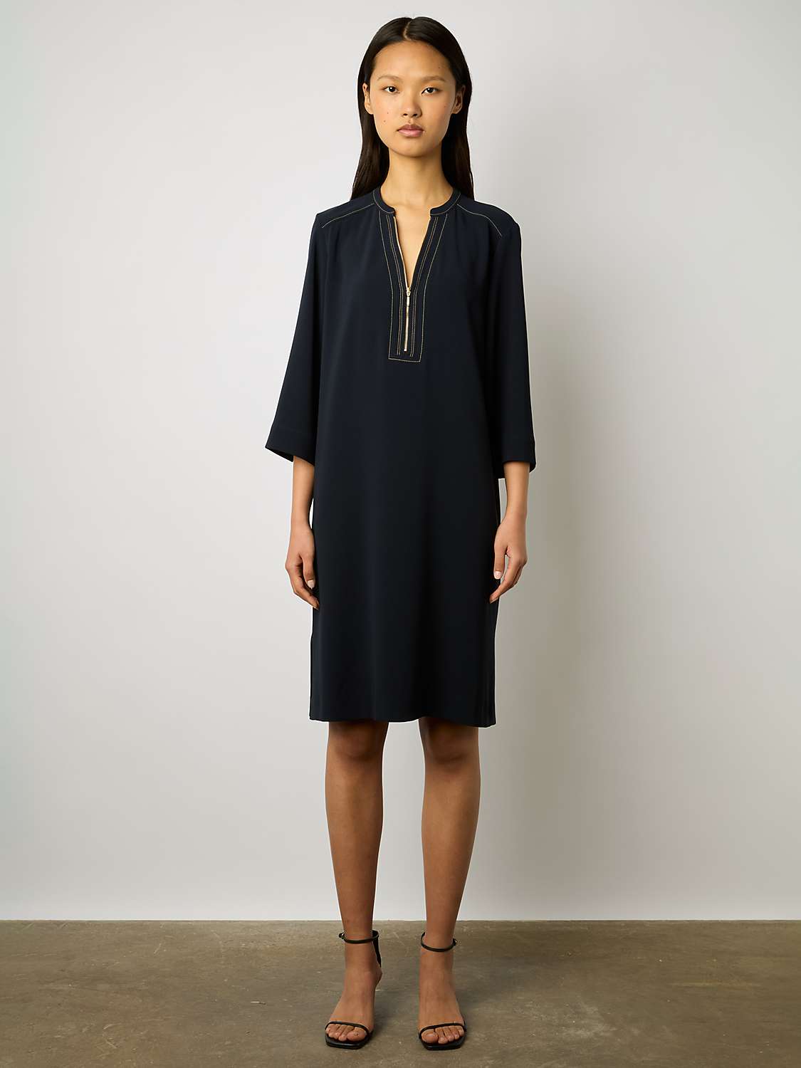 Buy Gerard Darel Eliff Knee Length Tunic Dress, Navy Online at johnlewis.com