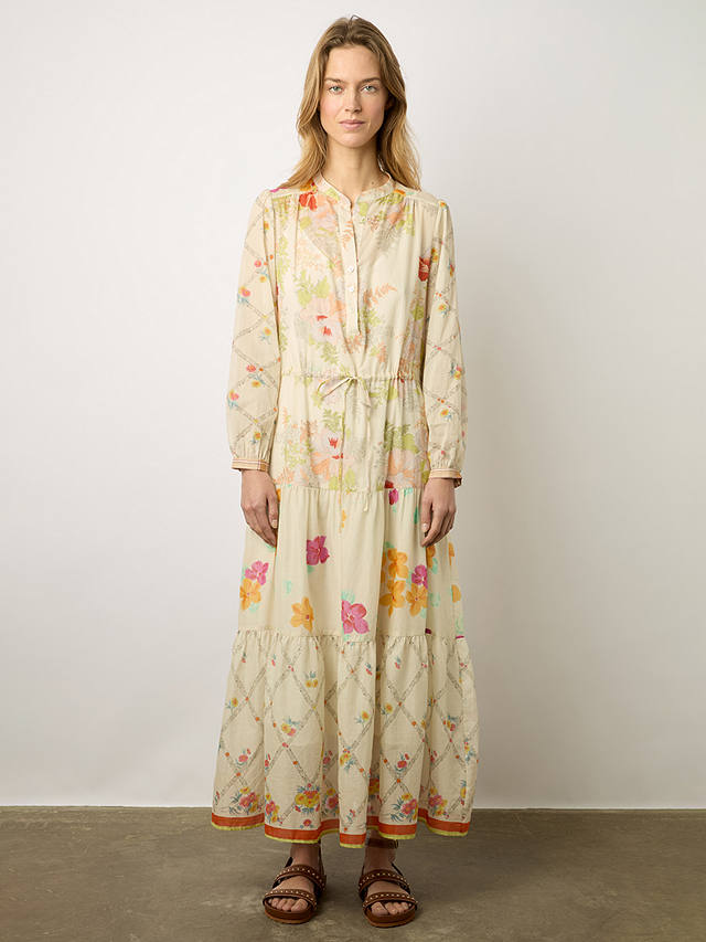 Gerard Darel Robe Cotton Floral Midi Dress, Multicolor