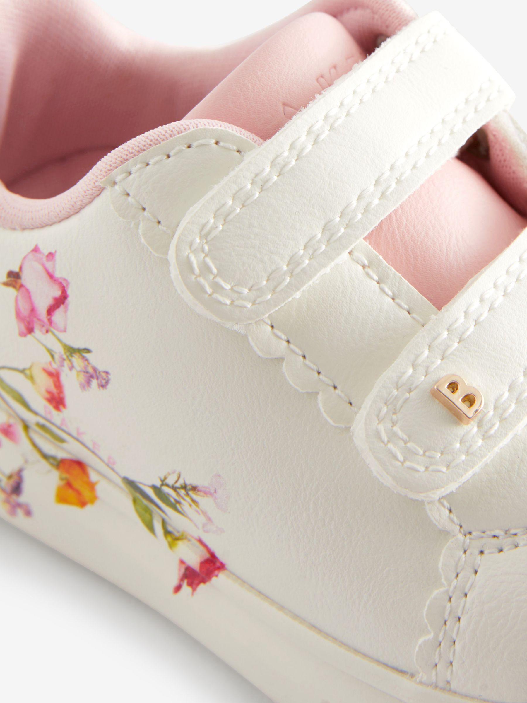 Buy Ted Baker Kids' Floral Print Chunky Trainers, White Online at johnlewis.com