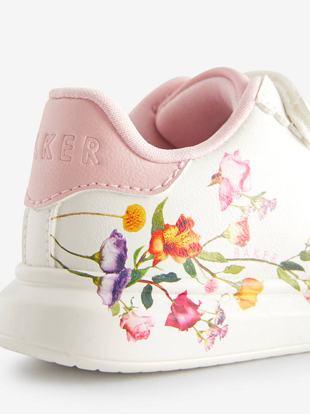 Ted Baker Kids' Floral Print Chunky Trainers, White