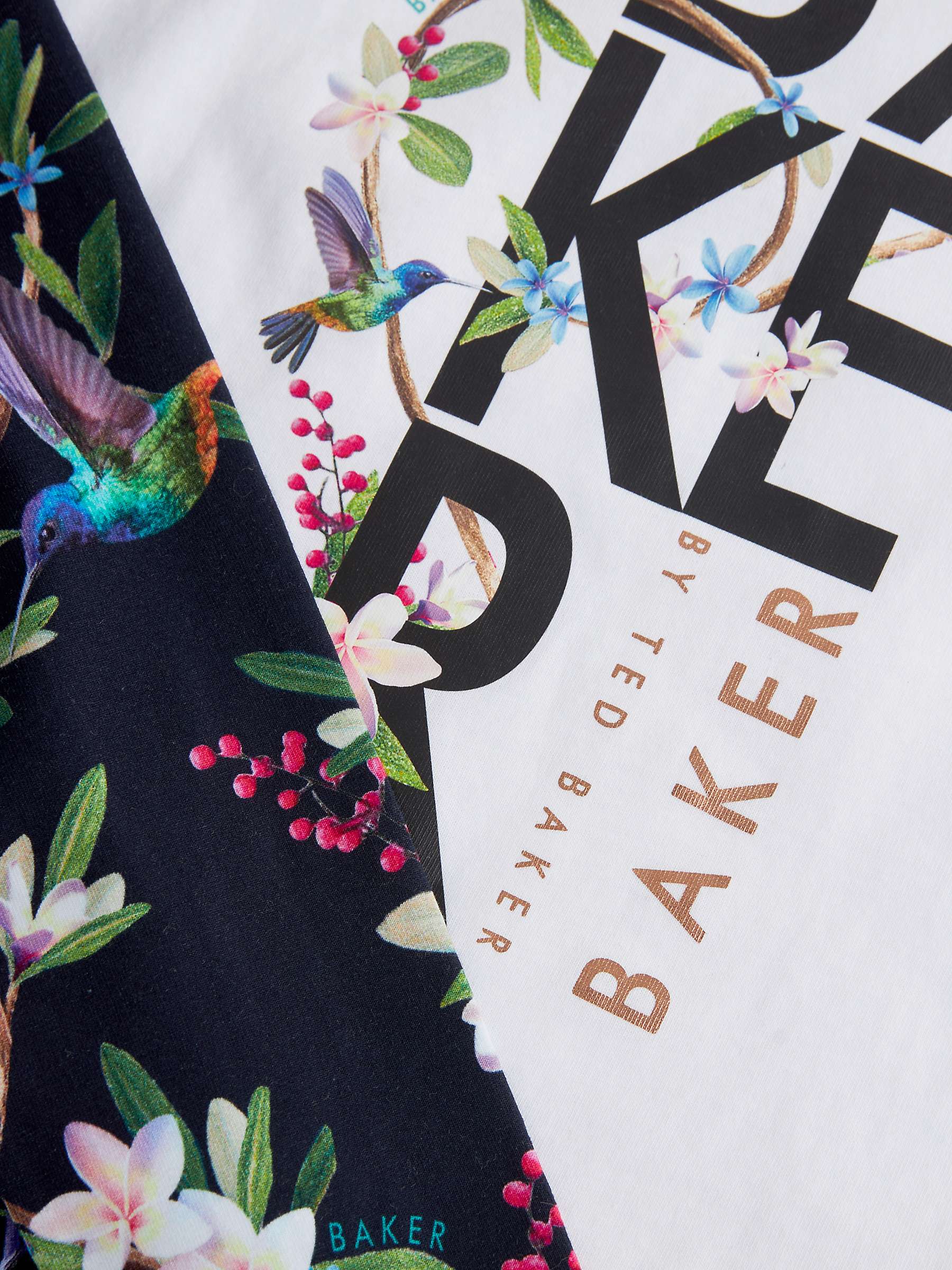 Buy Ted Baker Kids' Logo Floral Graphic T-Shirt & Leggings Set, Navy/Multi Online at johnlewis.com