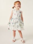Ted Baker Baby Floral Burnout Frill Dress, White/Multi