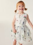 Ted Baker Baby Floral Burnout Frill Dress, White/Multi