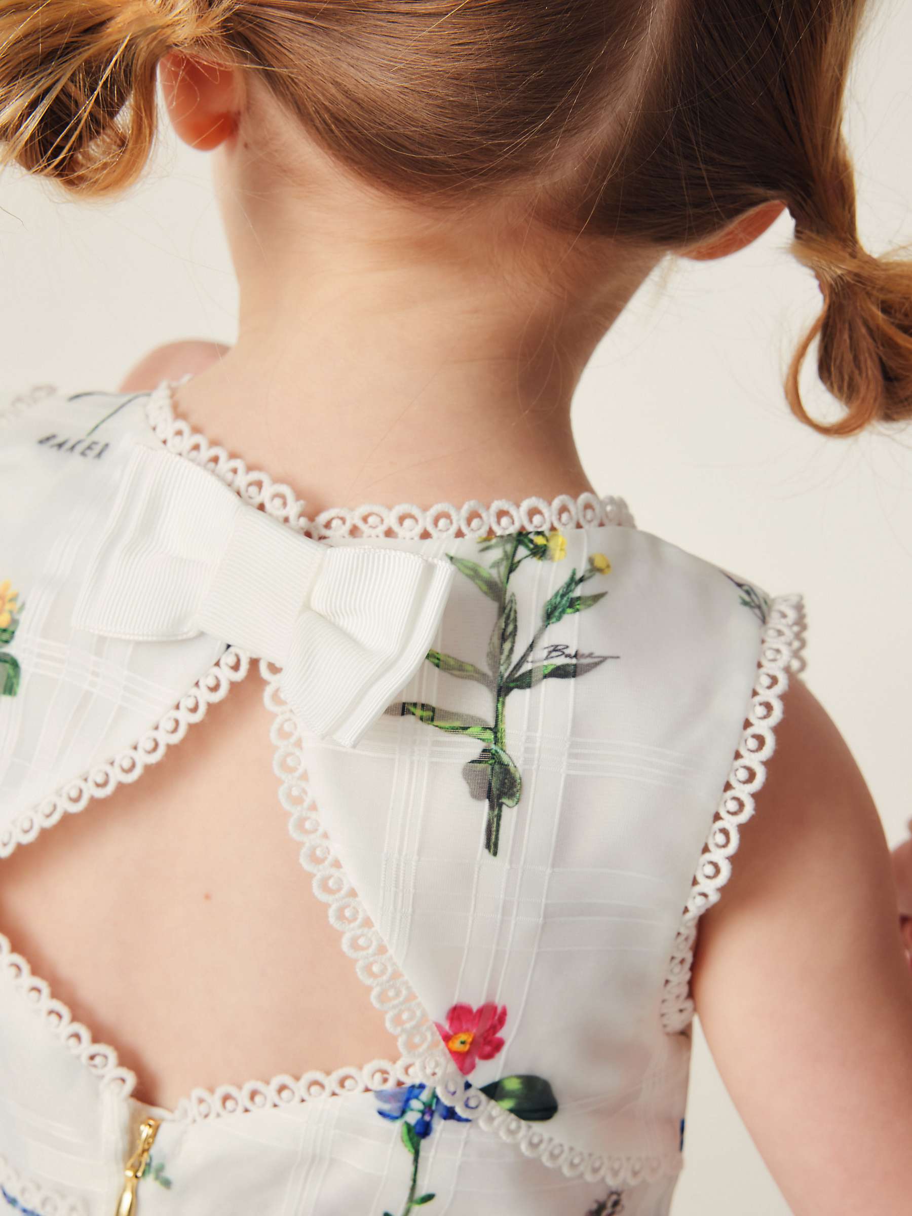 Buy Ted Baker Baby Floral Burnout Frill Dress, White/Multi Online at johnlewis.com