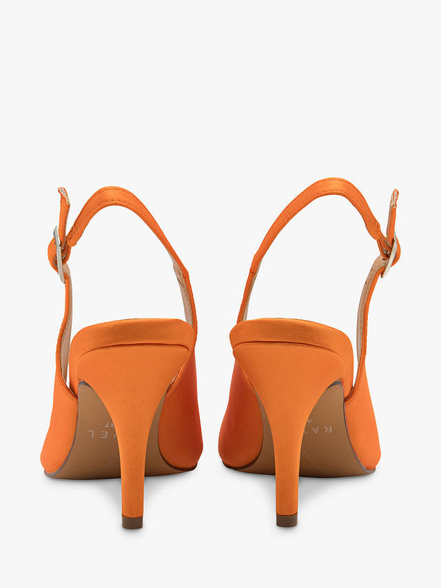 Ravel Kavan Satin Stiletto Heel Slingback Court Shoes, Orange