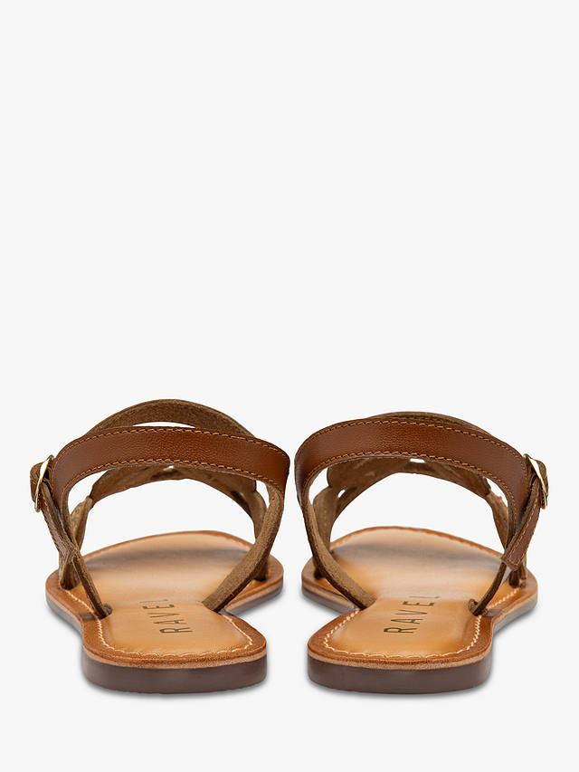 Ravel Lauder Leather Flat Sandals, Tan
