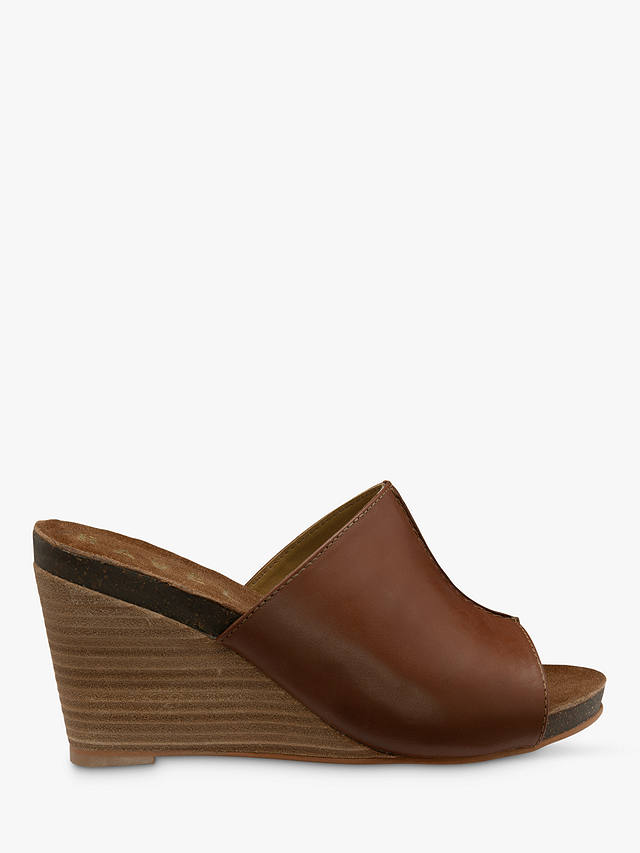 Ravel Corby Leather Wedge Sandals, Tan
