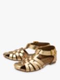 Ravel Galston Leather Flat Sandals, Gold