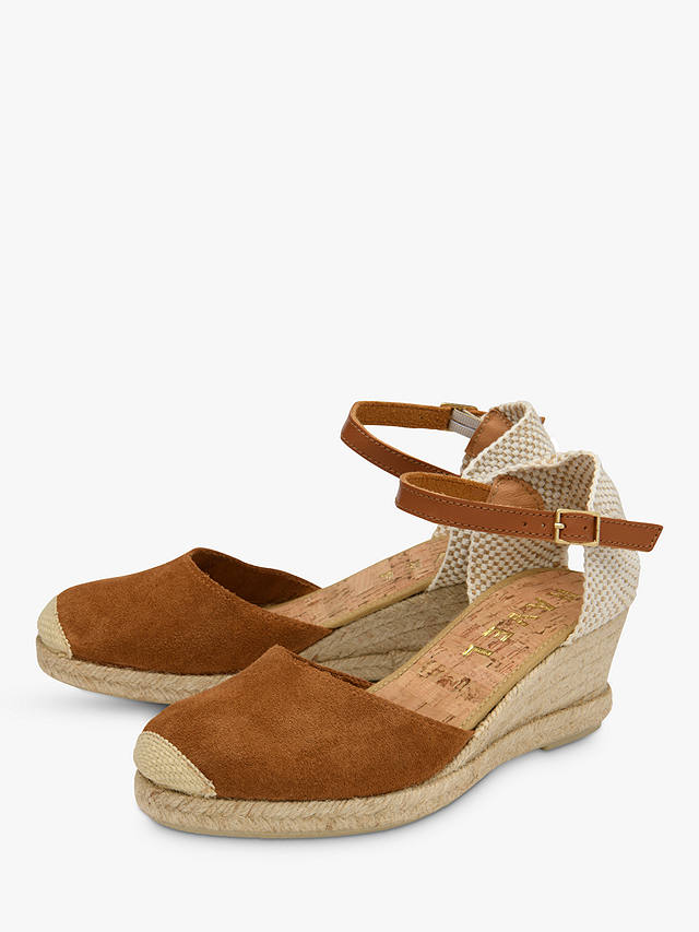 Ravel Rhea Suede Wedge Espadrille Sandals, Tan