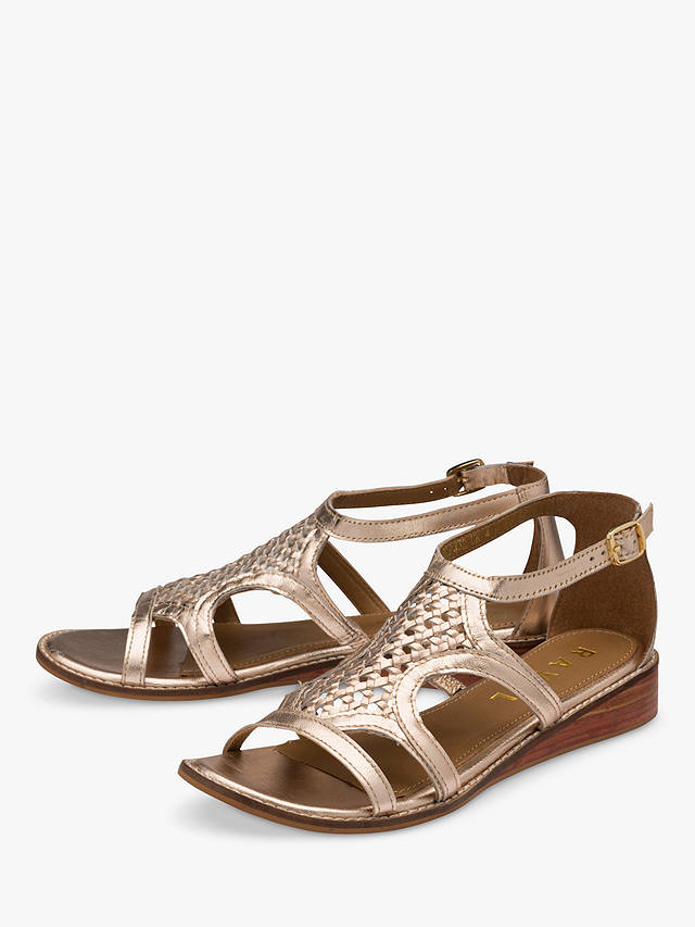 Ravel Cardwell Leather Sandals, Gold