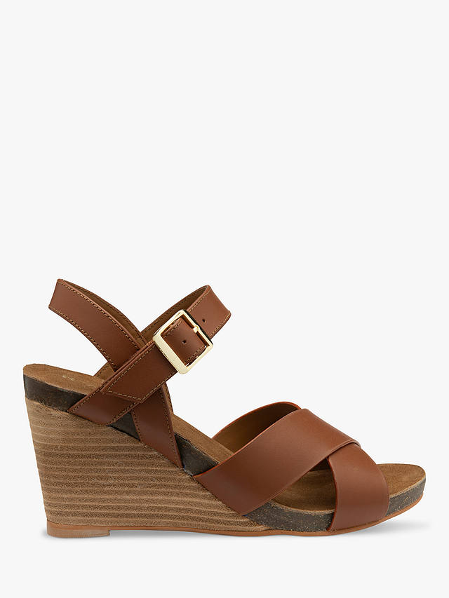 Ravel Kelty Leather Wedge Sandals, Tan