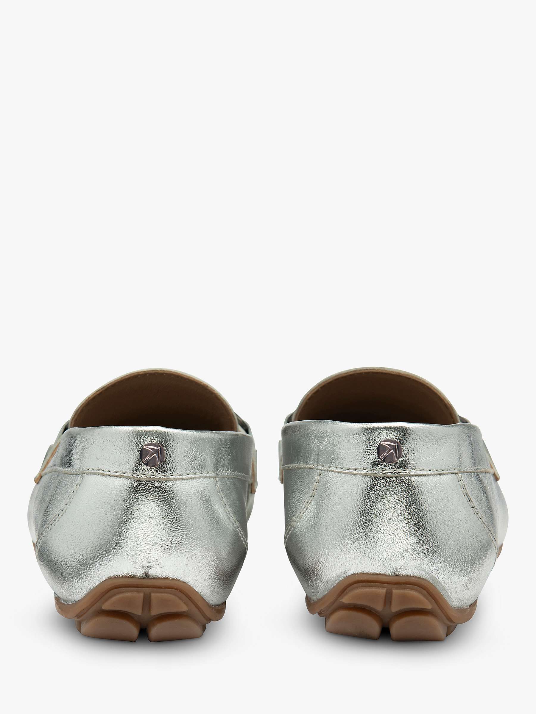 Buy Ravel Dutton Leather Loafers, Silver Online at johnlewis.com