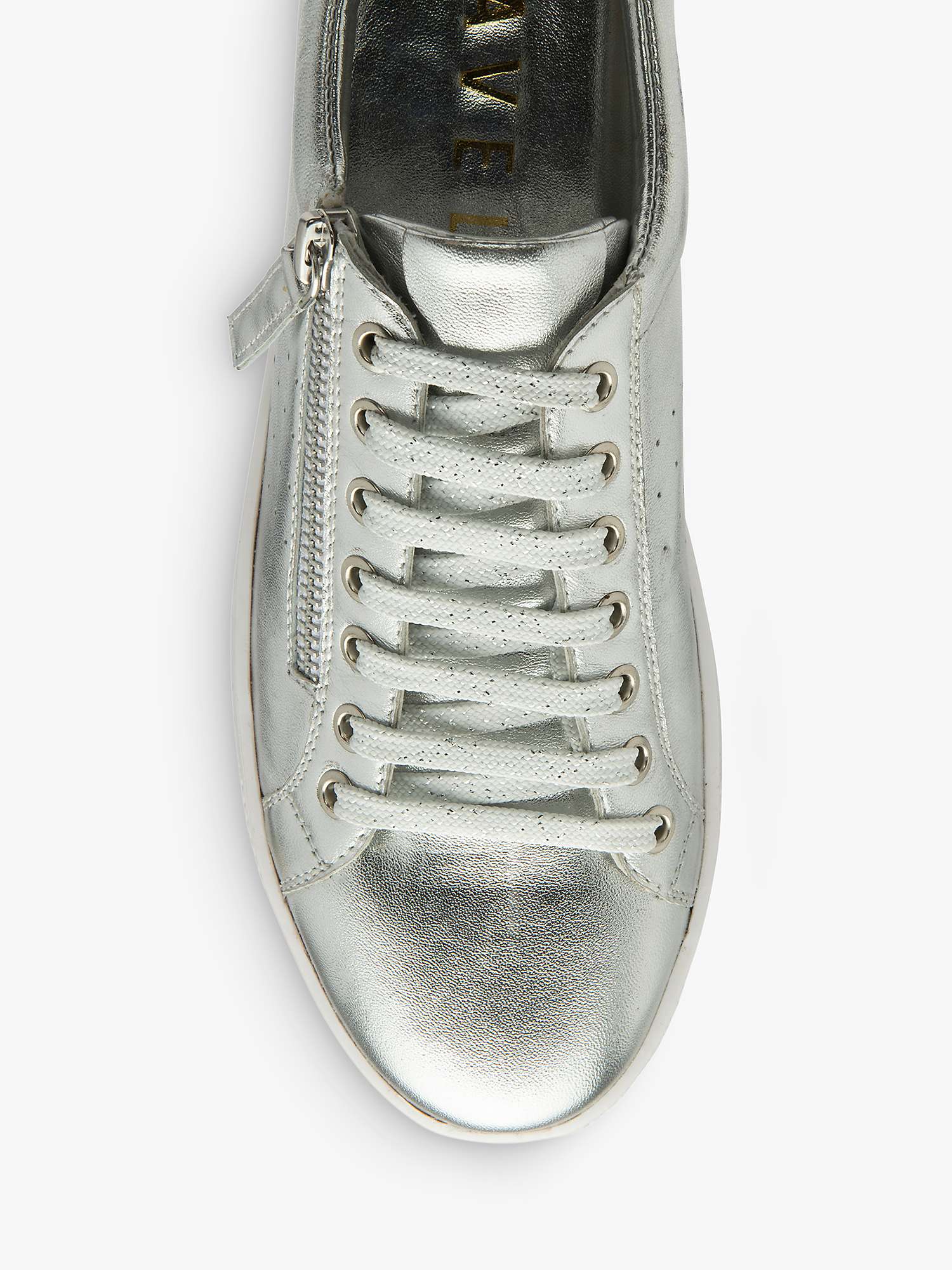 Buy Ravel Calton Leather Trainers, Silver Online at johnlewis.com