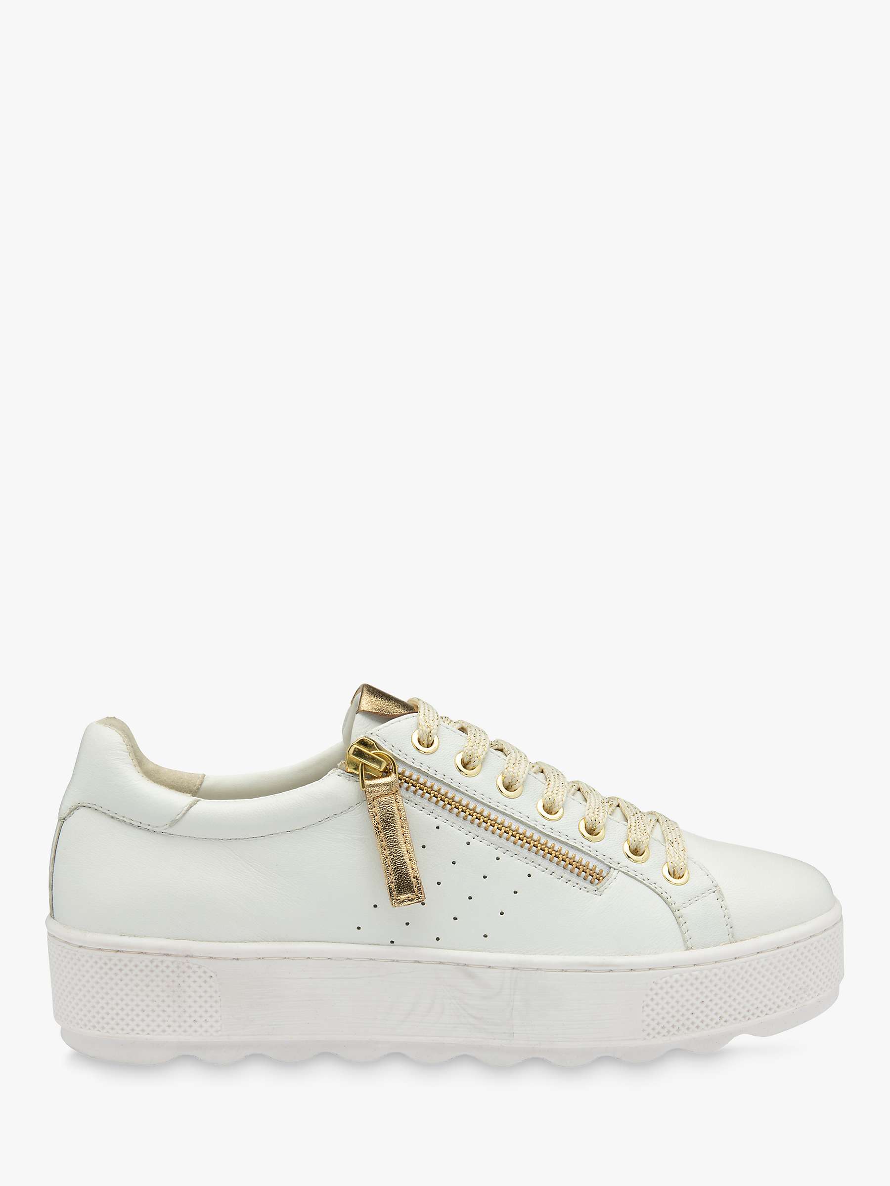 Buy Ravel Calton Leather Trainers, White Online at johnlewis.com
