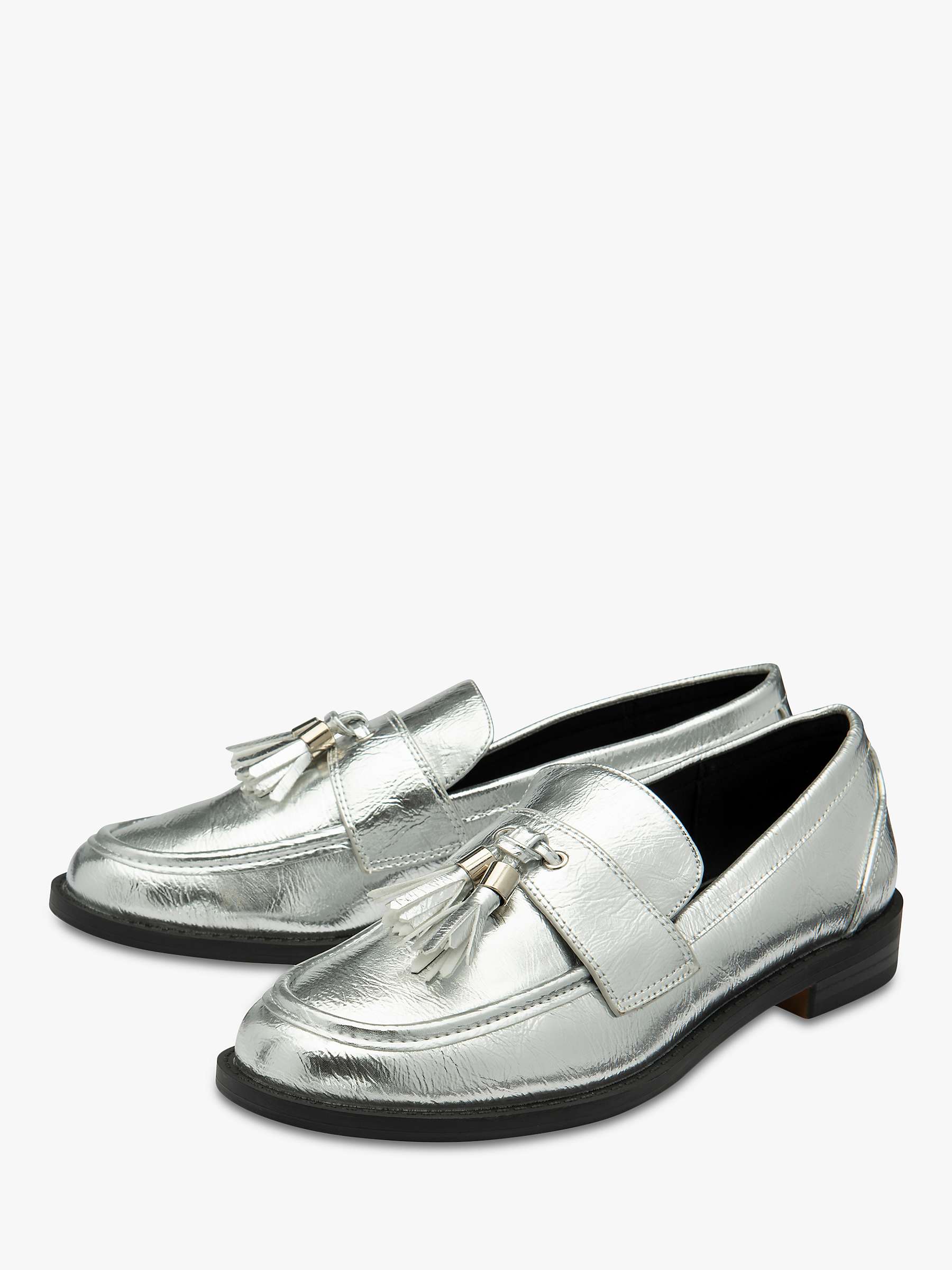 Buy Ravel Tavy Loafers, Silver Online at johnlewis.com