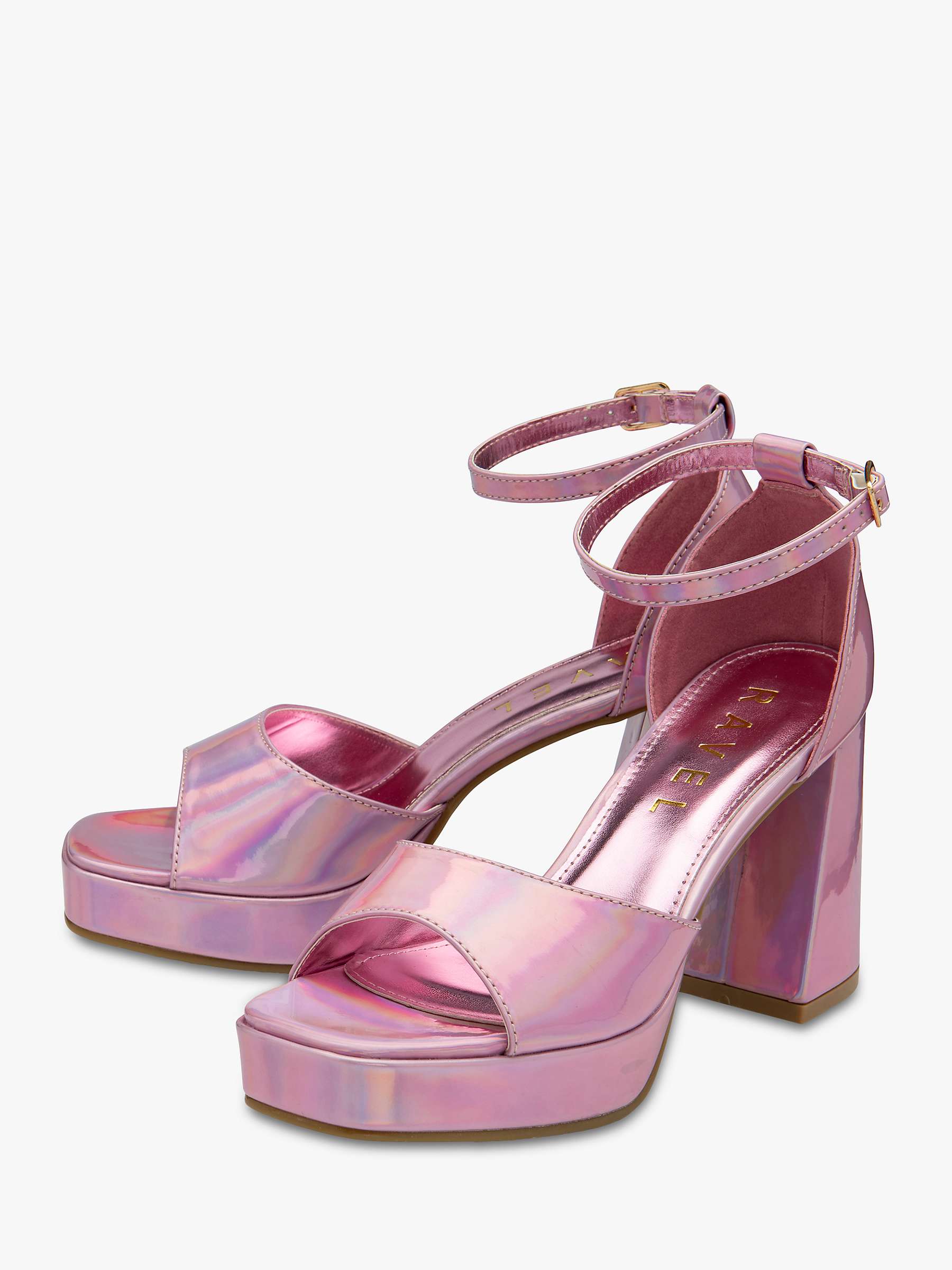 Buy Ravel Ornsay Block Heel Sandals, Pink Online at johnlewis.com