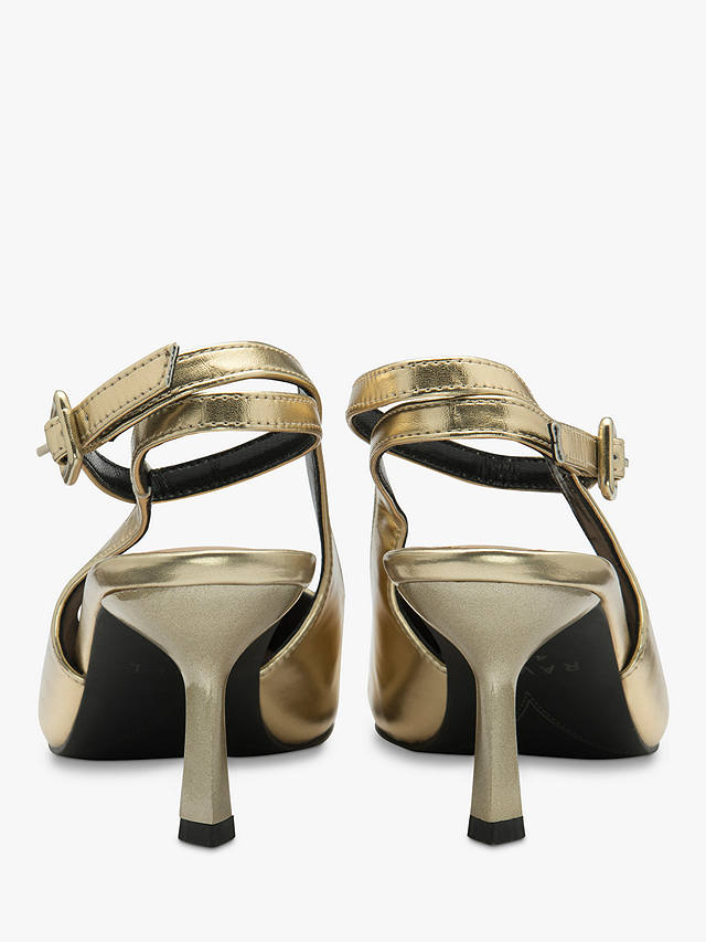 Ravel Catrine Pointed Toe Court Shoes, Black, Gold