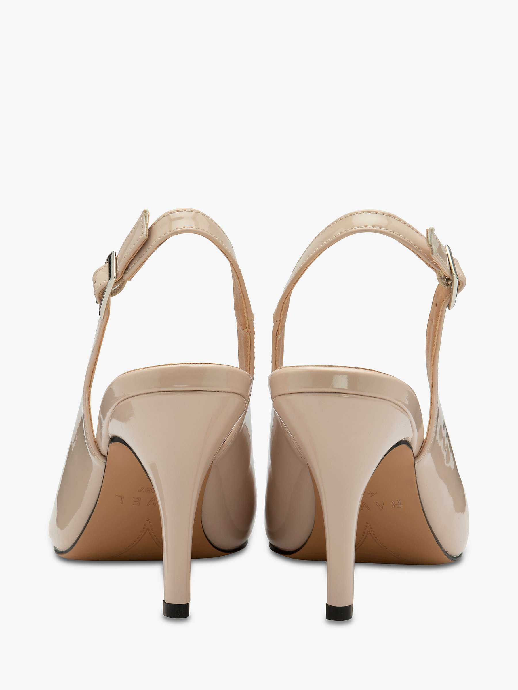 Buy Ravel Kavan Patent Stiletto Heel Slingback Court Shoes, Nude Online at johnlewis.com