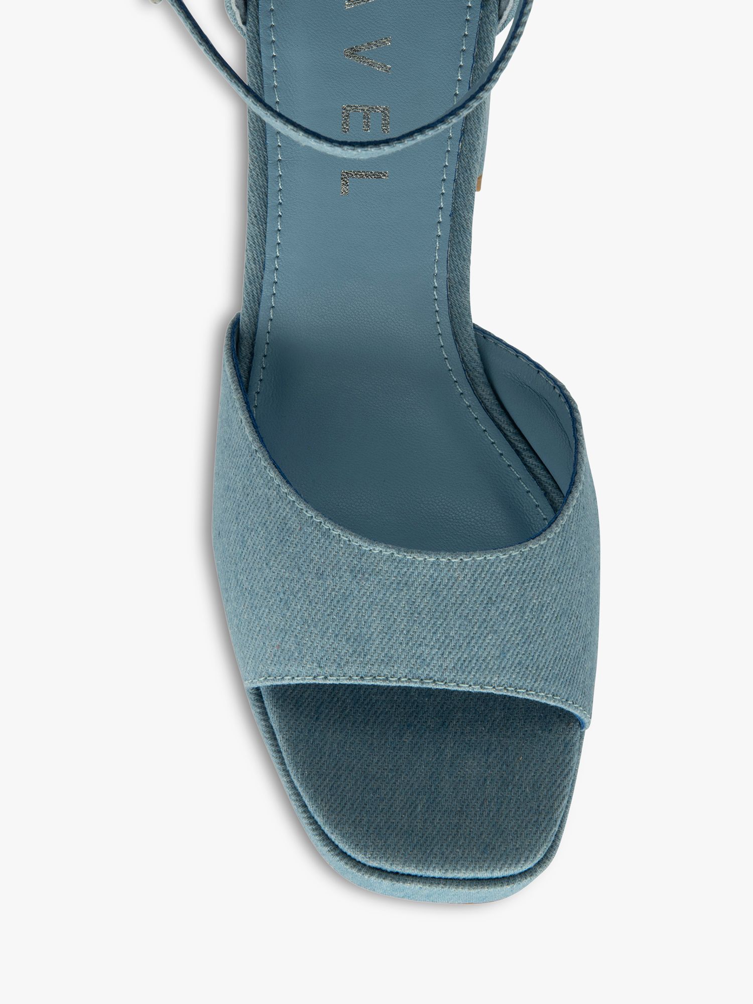 Buy Ravel Ornsay Block Heel Sandals, Blue Online at johnlewis.com