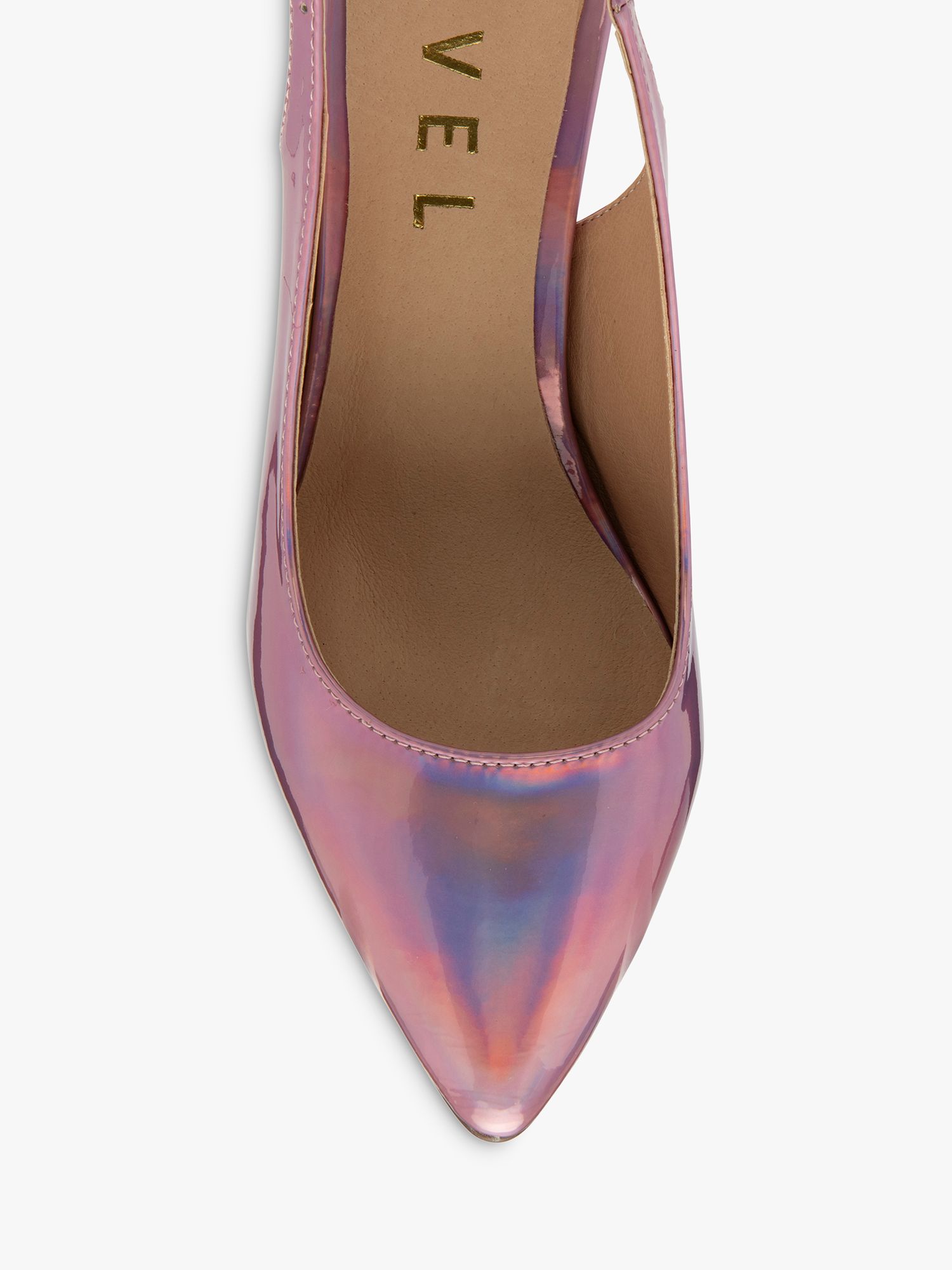 Ravel Kavan Iridescent Stiletto Heel Slingback Court Shoes, Pink, 8