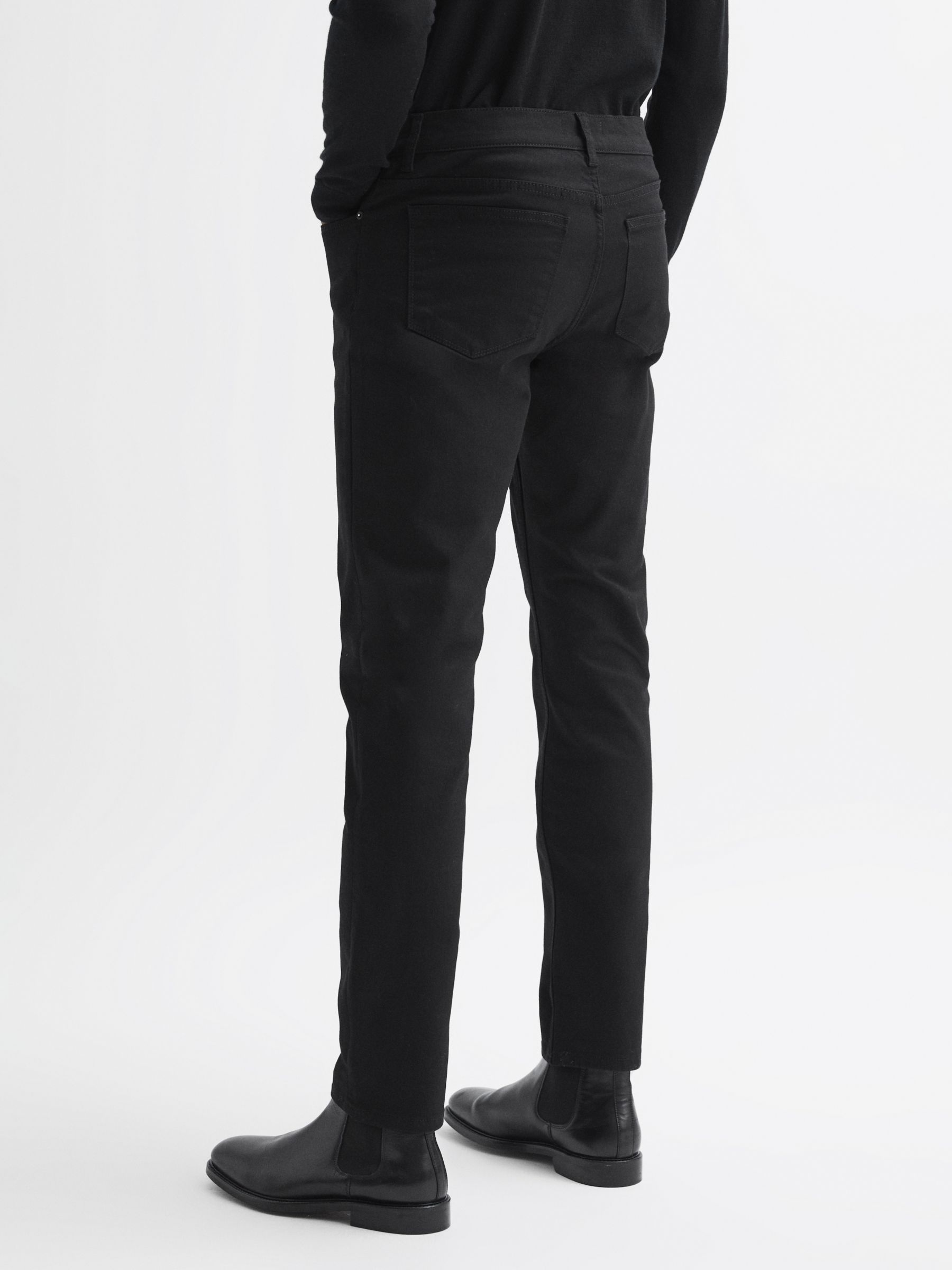 Buy Reiss Jet Slim Fit Jeans, Black Online at johnlewis.com