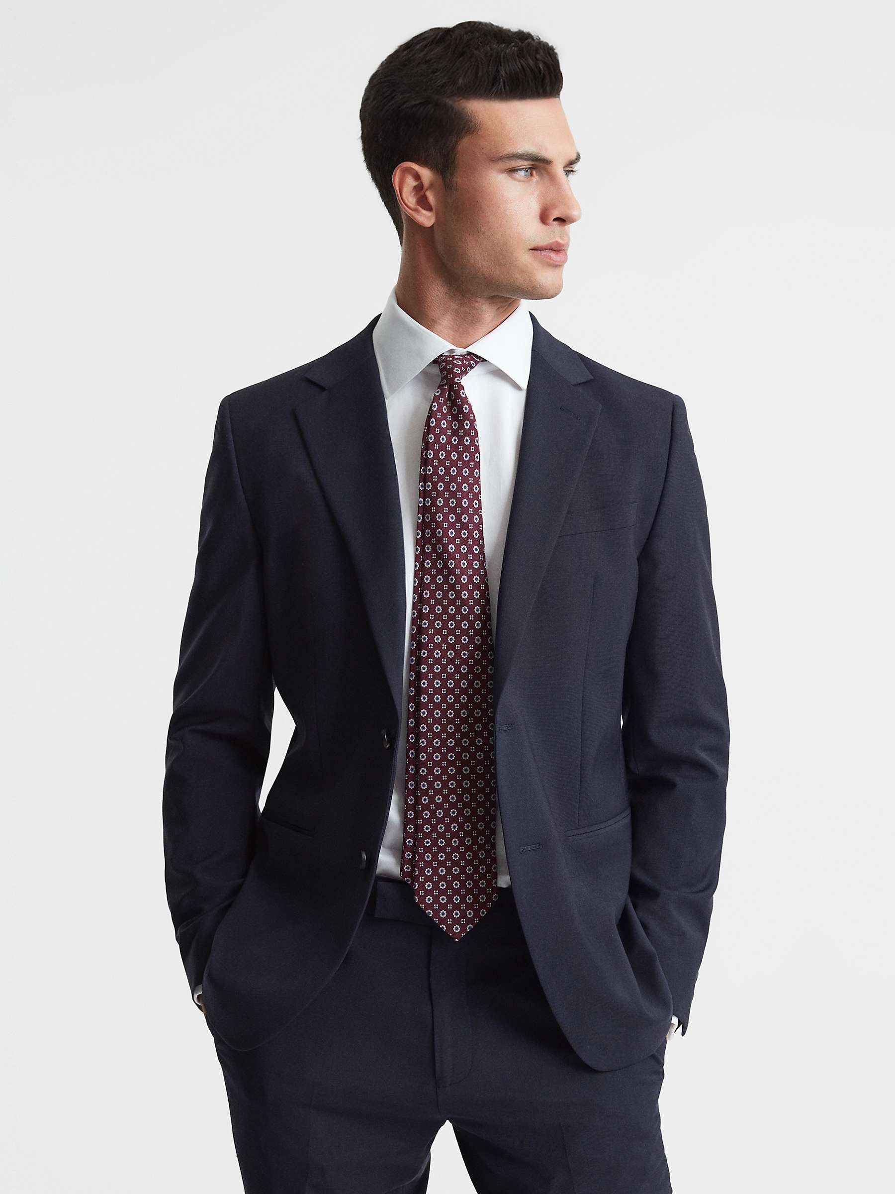 Buy Reiss Hope Wool Blend Tailored Fit Suit Jacket, Navy Online at johnlewis.com