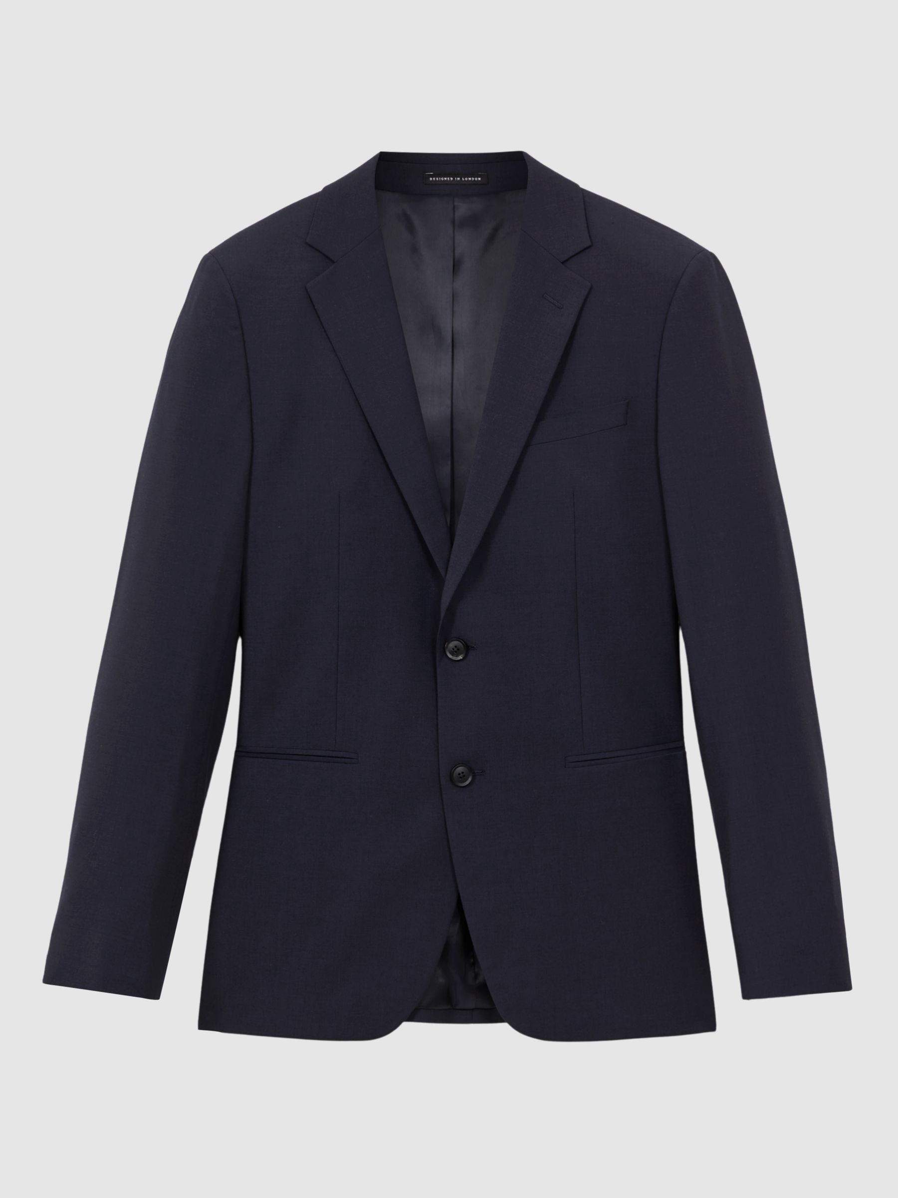 Reiss Hope Wool Blend Tailored Fit Suit Jacket, Navy, 34R
