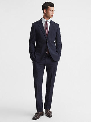 Reiss Hope Wool Blend Tailored Fit Suit Jacket, Navy