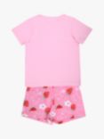Brand Threads Kids' Peppa Pig Fruit Short Pyjama Set, Pink
