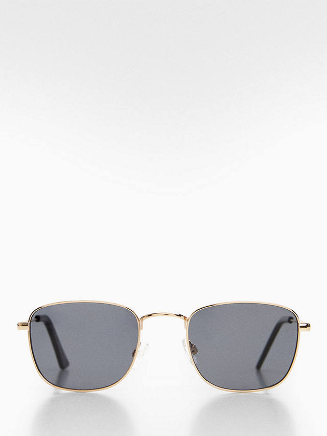 Mango Fedra Metal Rimmed Sunglasses, Gold