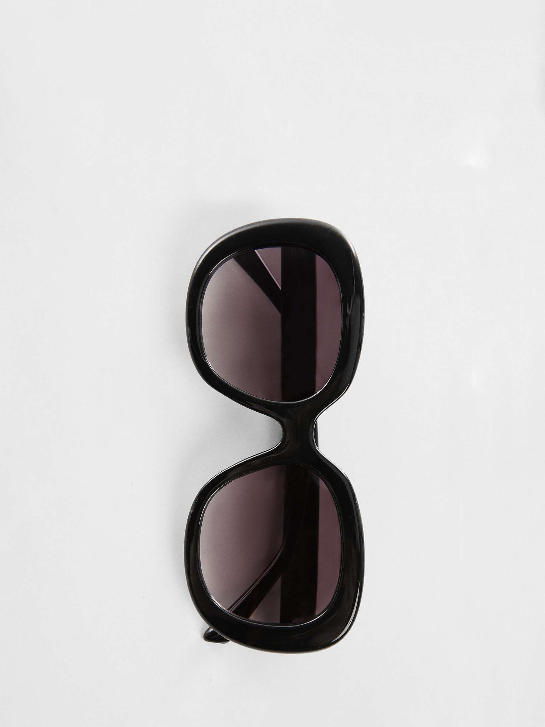 Buy Mango Favignan Maxi Sunglasses, Black Online at johnlewis.com