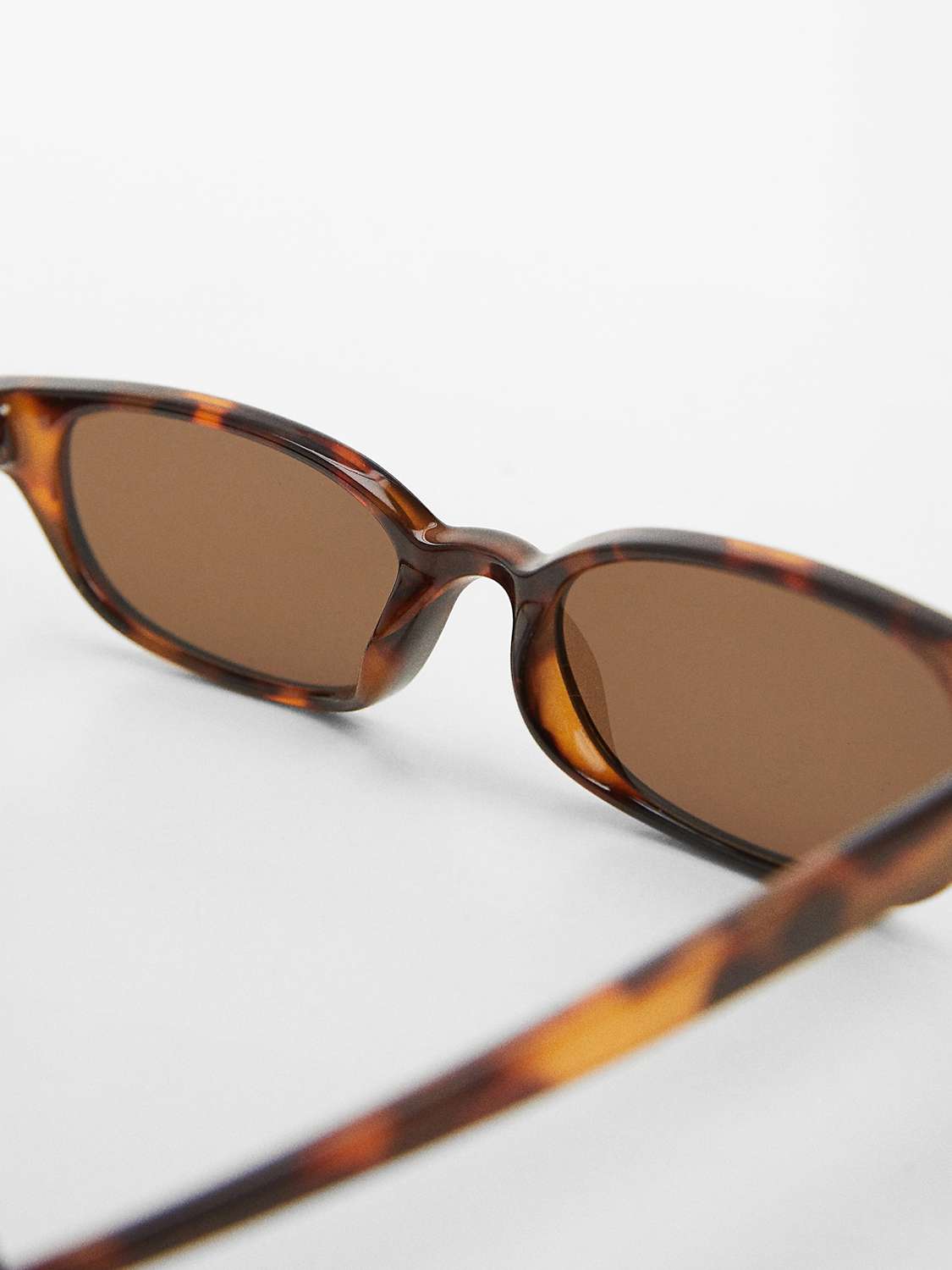 Buy Mango Women's Fidela Retro Sunglasses, Dark Brown Online at johnlewis.com