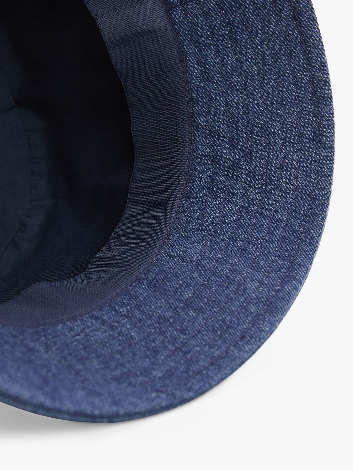 Mango Izziede Denim Bucket Hat, Open Blue, One Size