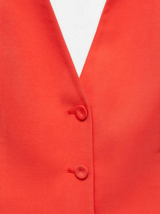 Mango Tempo Suit Waistcoat, Bright Red