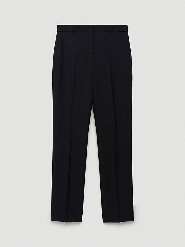 Mango Jordan Wool Blend Suit Trousers, Black