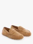 Mango Rub Suede Round Toe Loafers, Brown