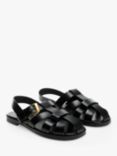 Mango Loraine Leather Jelly Shoes, Black