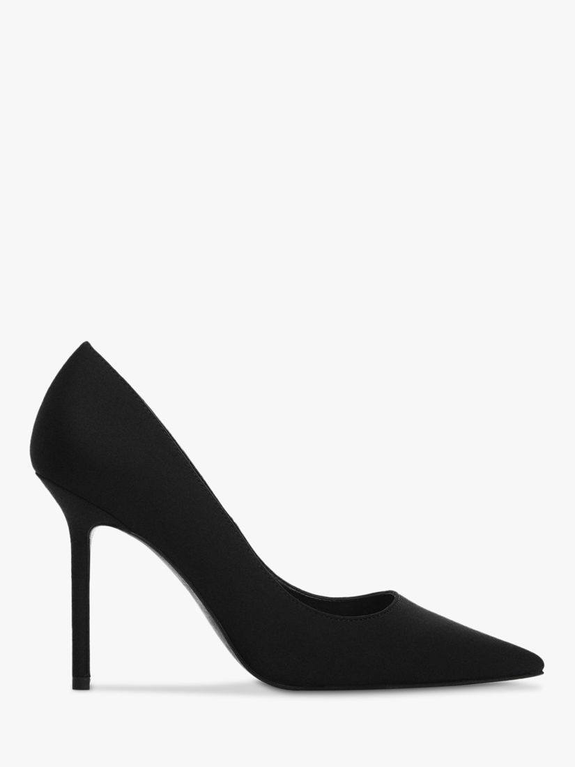 Buy Mango Regina Pointed Toe High Heel Court Shoes, Black Online at johnlewis.com