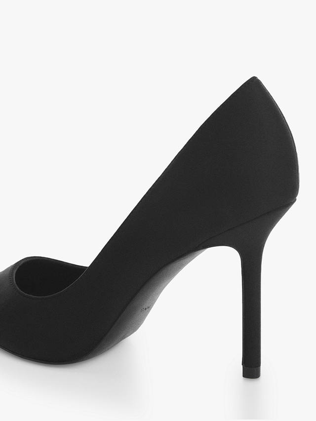 Mango Regina Pointed Toe High Heel Court Shoes, Black