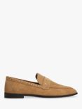 Mango Curro Studded Suede Loafers, Brown